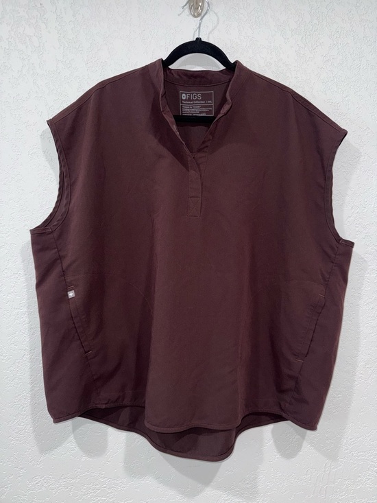Figs Tops - FIGS Rafaela Sleeveless Pullover Tunic - Chocolate